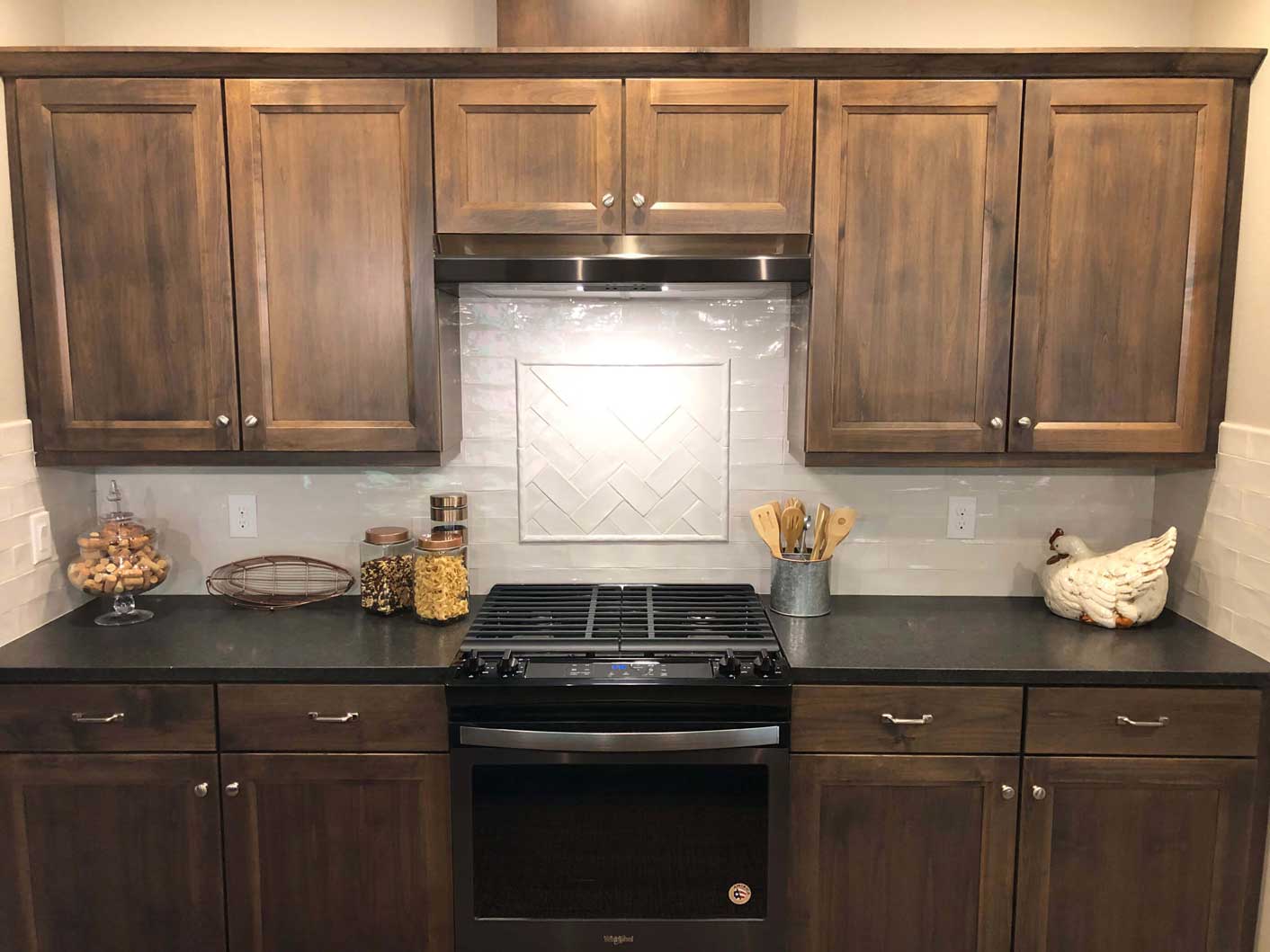 Classic Shaker Cabinets Subway Tile Kitchen