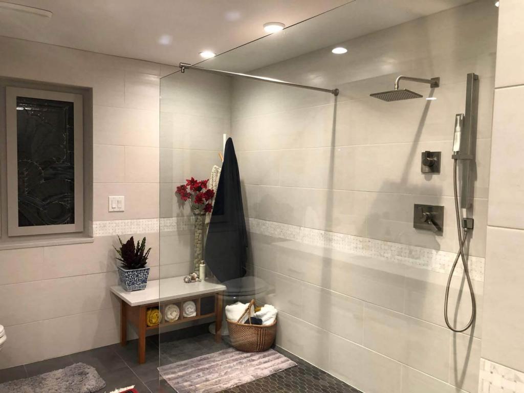 Ridgefield Bathroom Remodeler shows Shower Bench